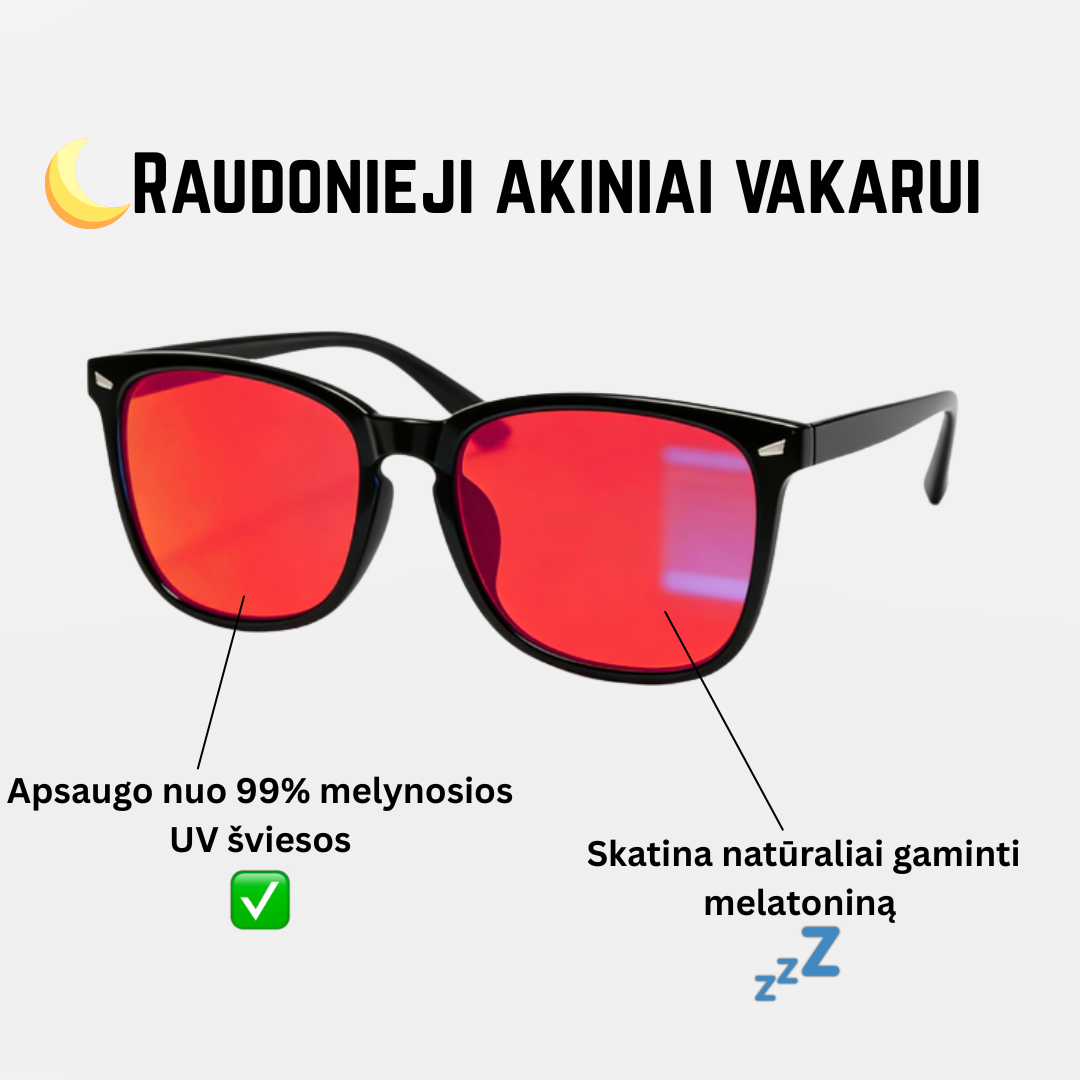 OptiFlow® | Raudonieji Anti-Blue Light Akiniai