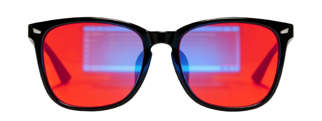 OptiFlow® | Raudonieji Anti-Blue Light Akiniai